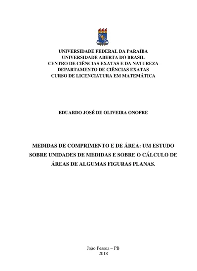 Reas Das Principais Figuras Planas Medidas De Comprimento E De