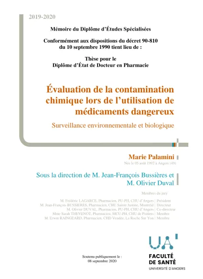 Valuation De La Contamination Chimique Lors De Lutilisation De