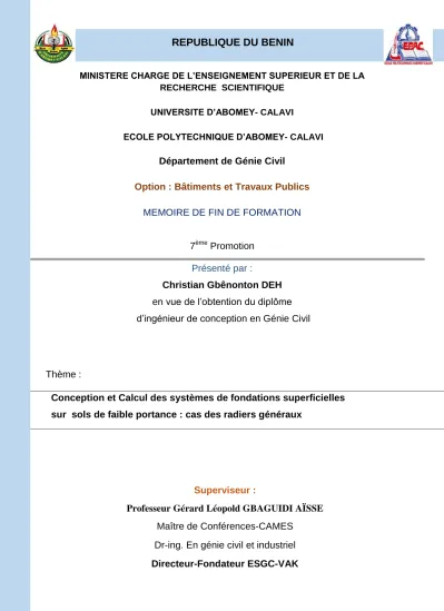 Les différents types de radiers généraux Conception et Calcul des