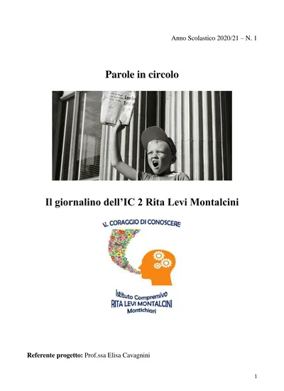 Parole In Circolo Il Giornalino Dell Ic Rita Levi Montalcini