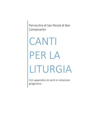 Cieli E Terra Nuova Canti Per La Liturgia