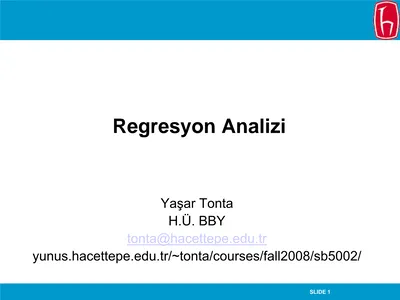 Regresyon Analizi Ya Ar Tonta H Bby Yunus Hacettepe Edu Tr Tonta