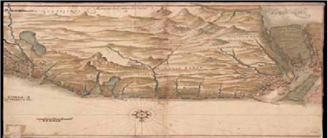 Figura 2. Mapa do Estado do Maranhão e as duas capitanias em 1626. [Tábua segunda retirada de http://objdigital