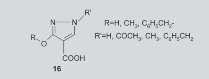 FIGURA 13 - Pirazóis com propriedade antidiabética