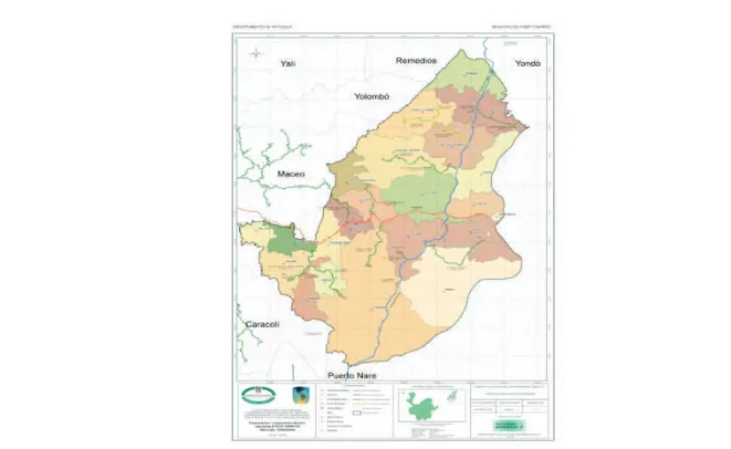 Figura 3. Mapa político del Municipio de Puerto Berrío