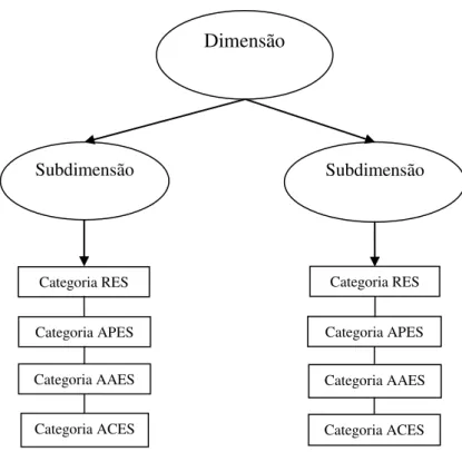 Figura 1  –  Representação das dimensões, subdimensões e categorias de análise 