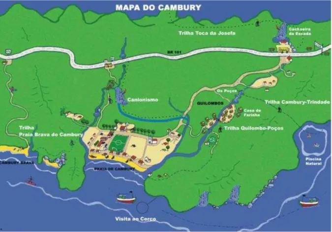 Figura 4. Mapa turístico do Cambury. Retirado de: &lt; 