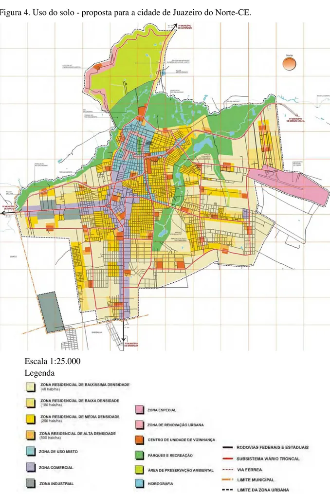 Figura 4. Uso do solo - proposta para a cidade de Juazeiro do Norte-CE. 