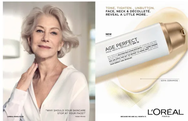 Figure 4. L’Orel Age Perfect Advertisment 2017 (Coloribus,2017) 