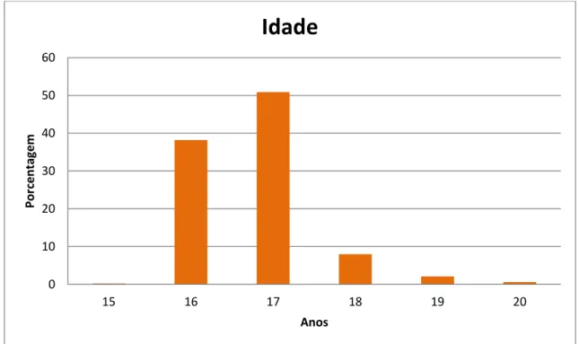 Figura 6: Porcentagem das idades observadas 