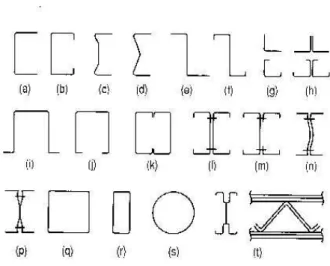 FIGURA 3.5 – Seções transversais de perfis de chapa dobrada e ou soldados.  