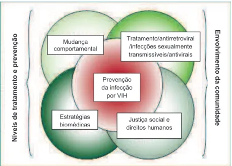 Figura 4 – Modelo de prevenção na transmissão da infecção por VIH. Adaptado de: Ref. (49) 