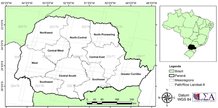 FIGURE 2. Study area location map and path/row of Landsat-8 satellite. 