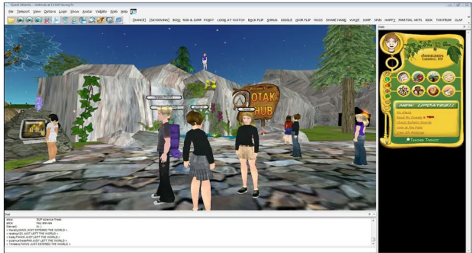 Figura 2.5: Interface do Quest Atlantis. 