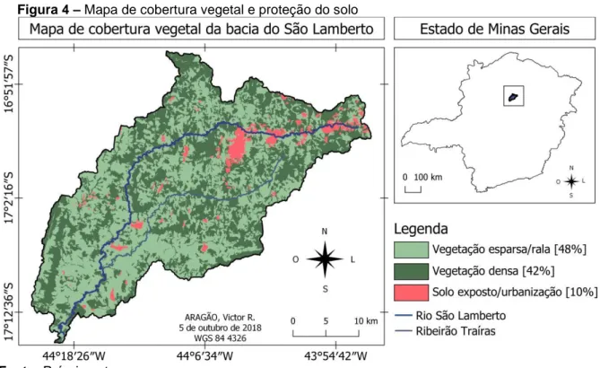 Figura 4 – Mapa de cobertura vegetal e proteção do solo 