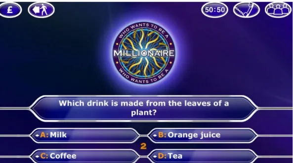 Figure 2.8: Who Wants to be a Millionaire –Question Example 