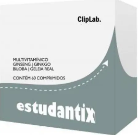 Figura 5.1 Exemplo de embalagem do suplemento alimentar Estudantix® 