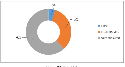 Gráfico 6 - Destinação da produção agrícola do povoado Seu Sibério 