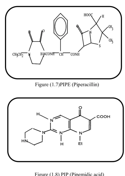 Figure 1.7 and 1.8 shows the chemical structure for internal standard 