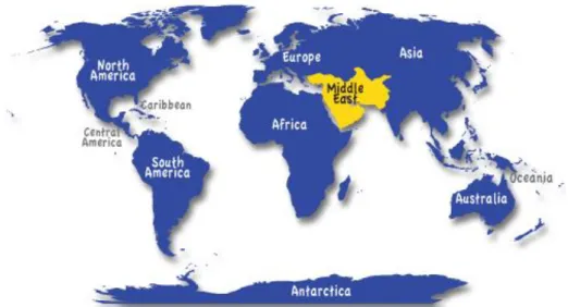 Figure 1 World Map, Middle East. Source: http://www.worldatlas.com 
