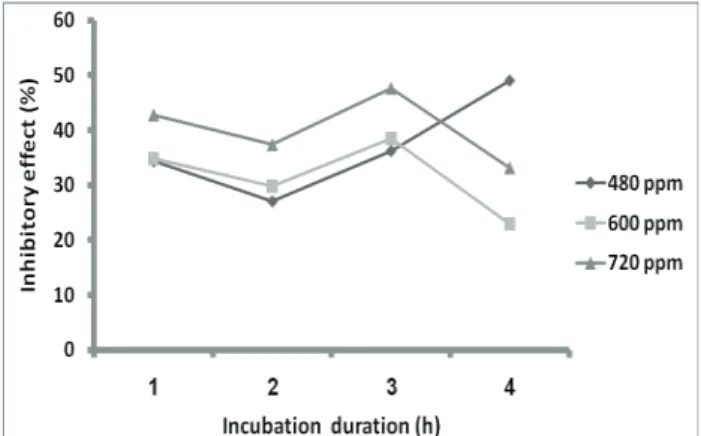 Figure  2.  Inhibitory  effects  of J.  foetidissima  BMT  oil  against  linoleic acid peroxidation.