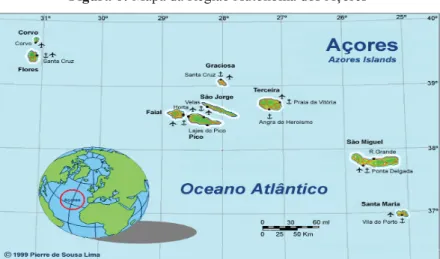 Figura 6: Mapa da Região Autónoma dos Açores 