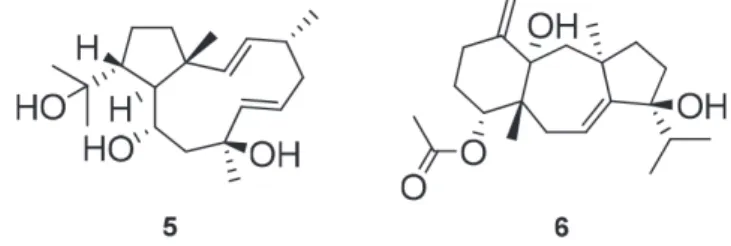Table 1 summarizes the in vitro activities of compounds 1, 2,  3, 4, 5 and 6.