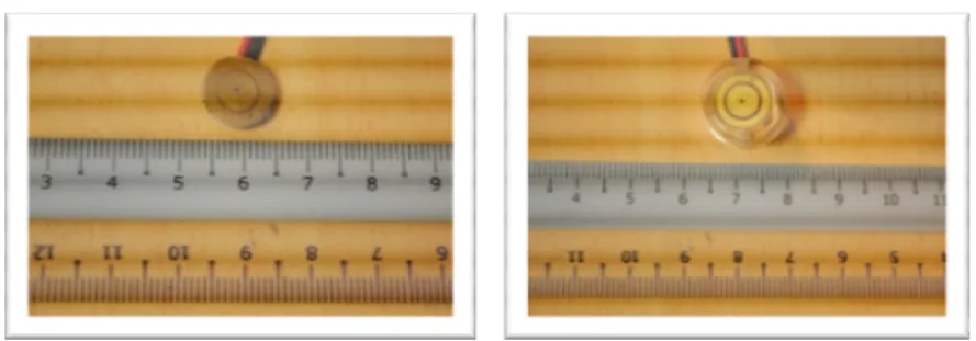 Fig. 2. Photos of the ECS. (a) Front View of the ECS, (b) Front View of the Soldered ECS with Casing.