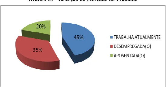 Gráfico 16 – Inserção no Mercado de Trabalho 
