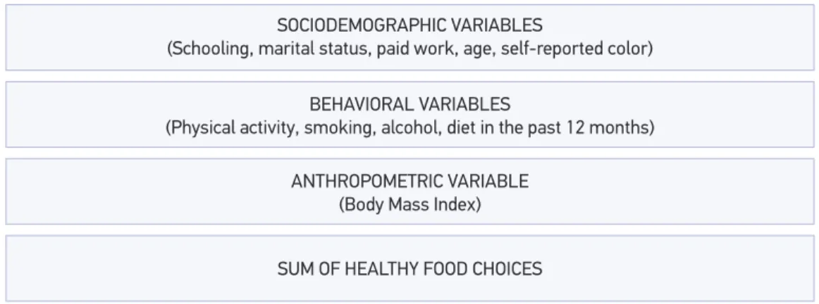 Figure 1. Theoretical model for hierarchical analysis of healthy food choices.