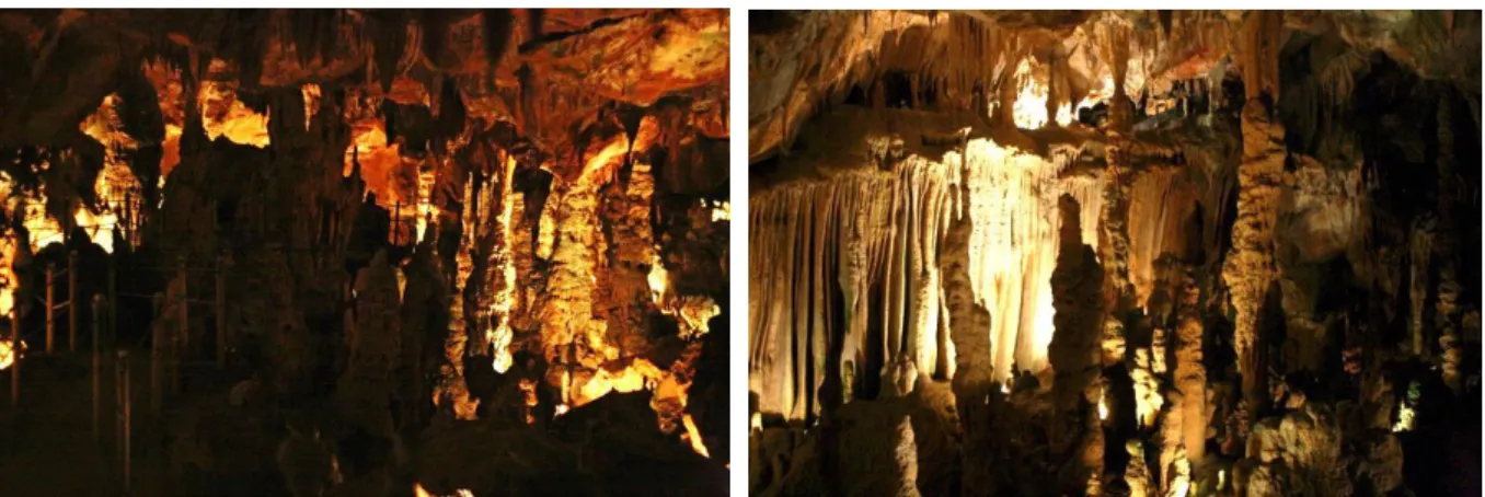 Figura 4.15 – Vista panorâmica da parte inferior da Grande Sala nas grutas de Santo António