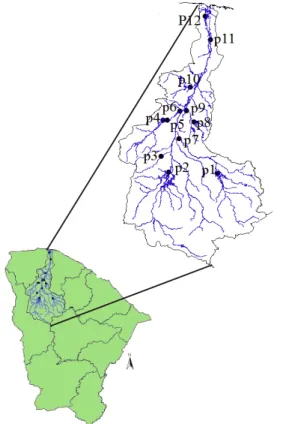 Figura 1 - Mapa do Estado do Ceará com a localização da área de estudo.