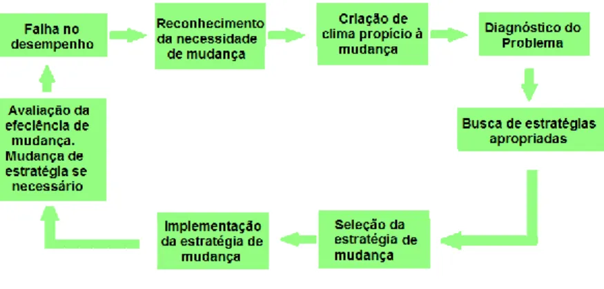 Ilustração 5 - Processos de Mudança Básica na Organização [reprodução de  (Steers &amp; Black, 1994, p