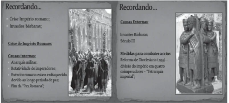 Fig. 18 -  Exemplo Powerpoint “Frisos cronológicos” aula de História A 10º ano 