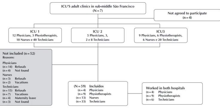 Figure 1 - Flow of professionals in the study