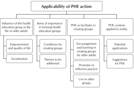 Figure 1 –  Synthesis of the Main Ideas identified in the discourses of partici- partici-pants regarding their perception of the applicability of action  imme-diately following the activity, Uberaba, Minas Gerais, Brazil, 2104