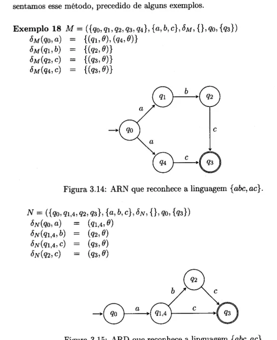 Figura  3.15:  ARD  que  reconhece  a  linguagem  {abc,  ac}.