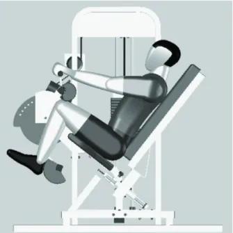 Figure 1. The figure is a Schematic design of the seated leg-curl machine used during the testing sessions