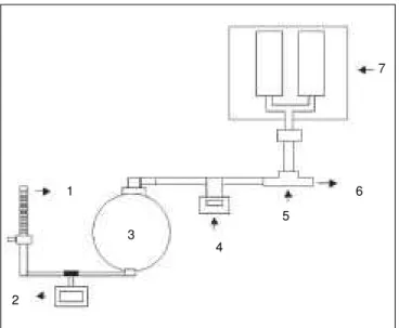 Figure 3 shows the FiO 2  delivered by the seven different brands of systems manufactured or commercialized in Brazil when they received a flow of O 2  1, 5, 10, and 15 L.min -1 , were manipulated with both hands with a frequency of 12  incur-sions per min