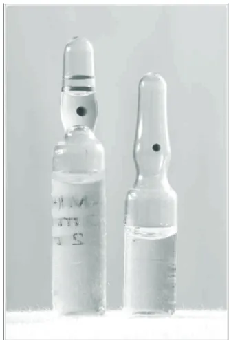 Figure 3 shows a safe way of opening ampoules with faci- faci-litating systems.
