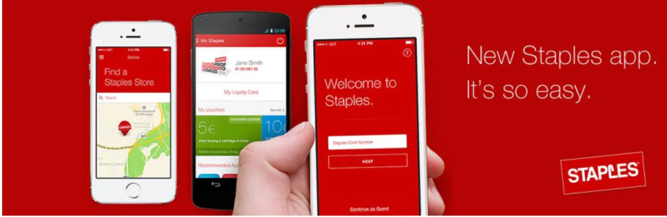 Figure 5. Example of the Staples application 
