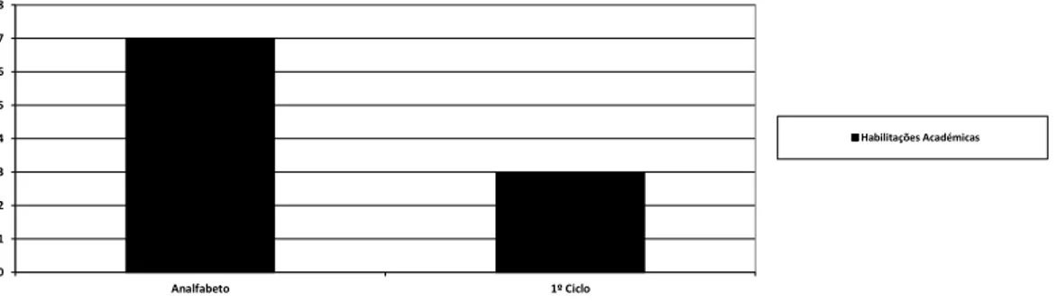 Gráfico 9 - Distribuição por habilitações académicas do DSPC 