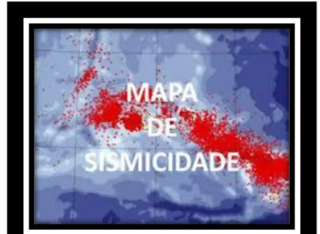 Figura 8 – Fotografia da turma                                  Figura 9- Mapa de sismicidade                                    na visita 