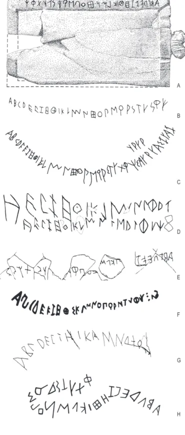 Fig. 3 – Abecedários gregos  arcaicos e afins.