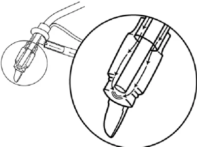 Figura 8 Esquemática do escudo de gás utilizado para protecção do  videoscópido (adaptado de S