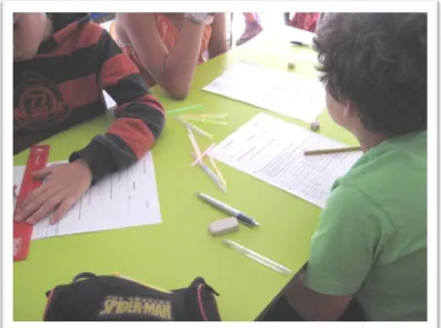 Figura 6 - Trabalho dos alunos sobre a tarefa. 