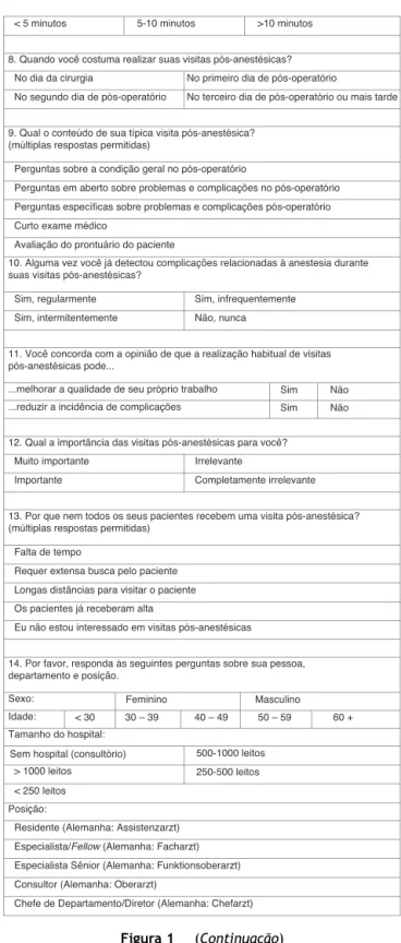 Figura 1 Questionário.