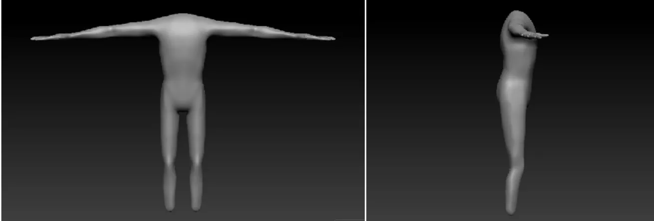 Fig. 15 - Uma das primeiras versões da forma do corpo do pai; 