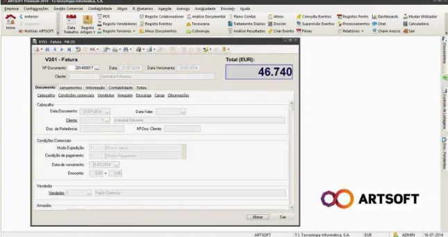 Figura 1 - Software Artsoft 