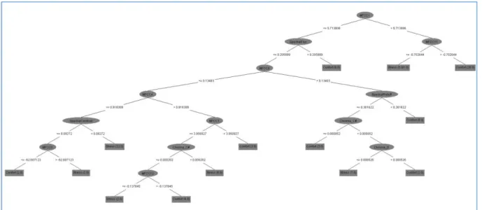 Figura 2.2 - Exemplo Gráfico da Árvore de Classificação do algoritmo J48 no WEKA 